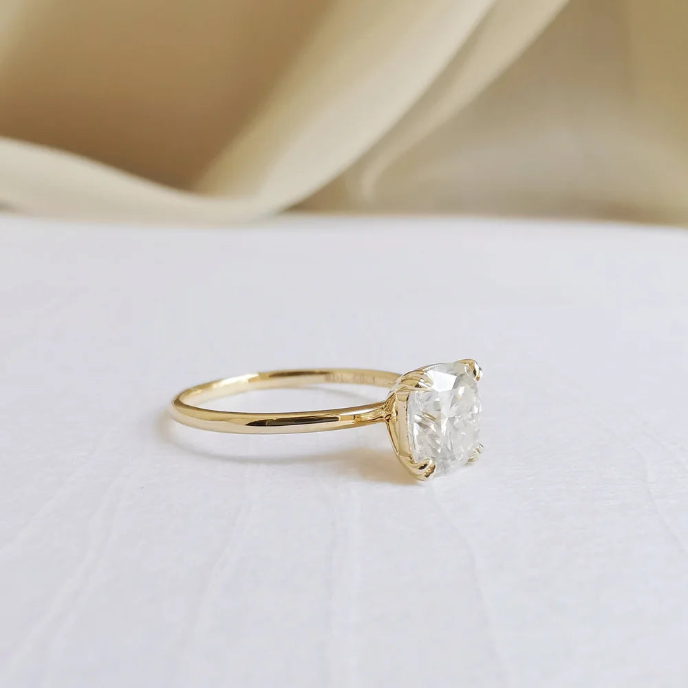 14K "The Pyramid" Moissanite Ring