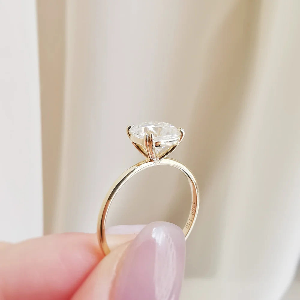 14K "The Pyramid" Moissanite Ring