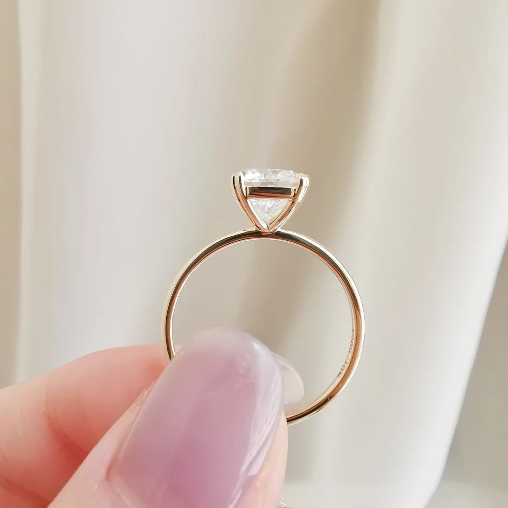 14K "The Pyramid" Moissanite Ring