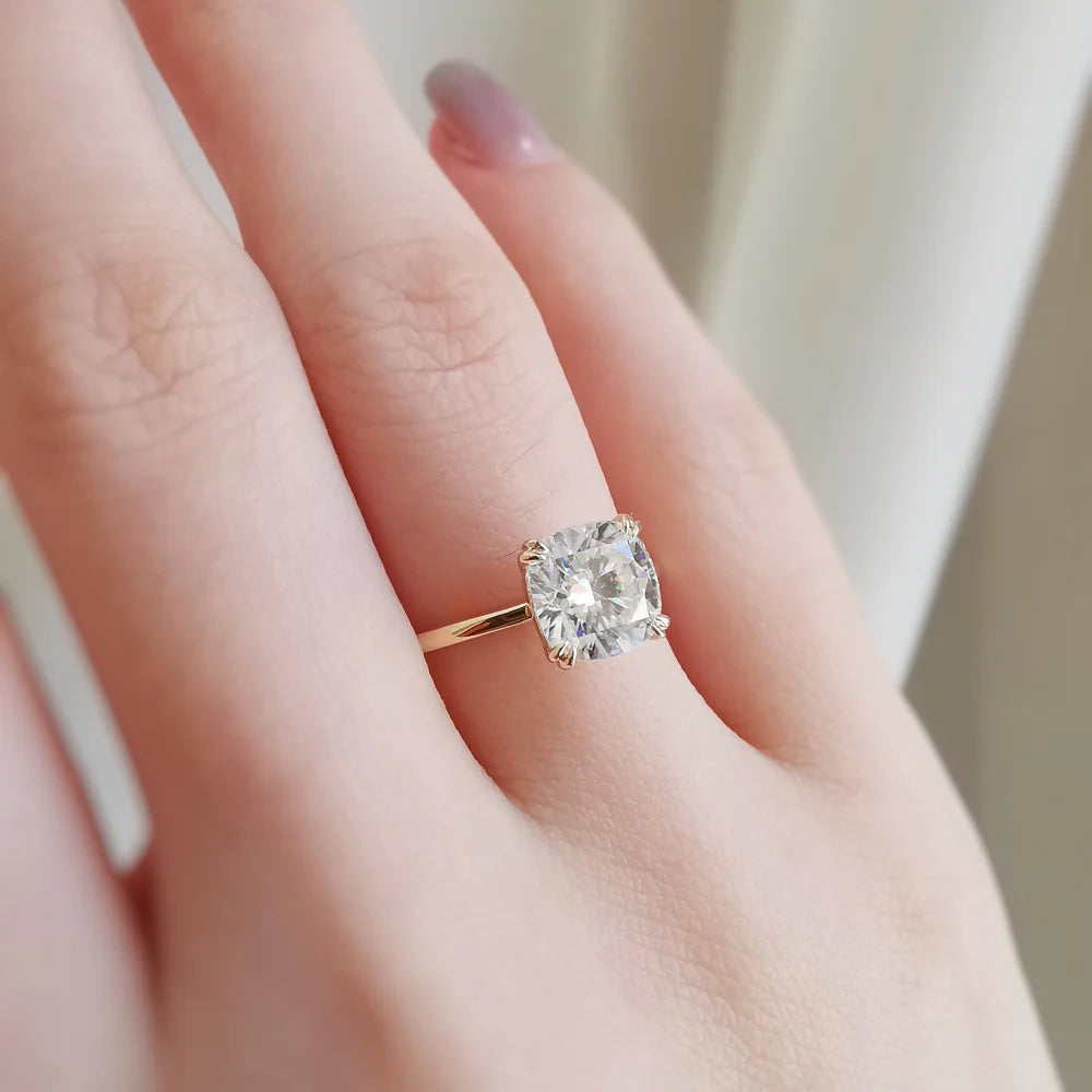 14K "The Pyramid" Moissanite Ring