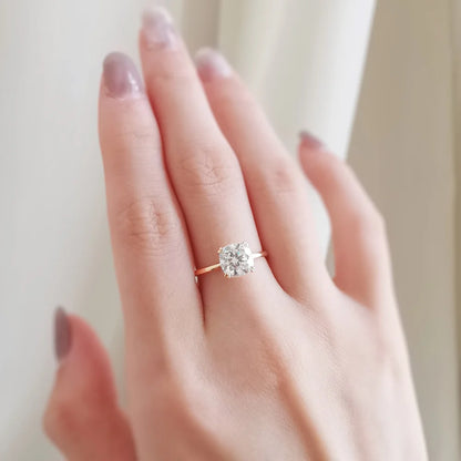 14K "The Pyramid" Moissanite Ring