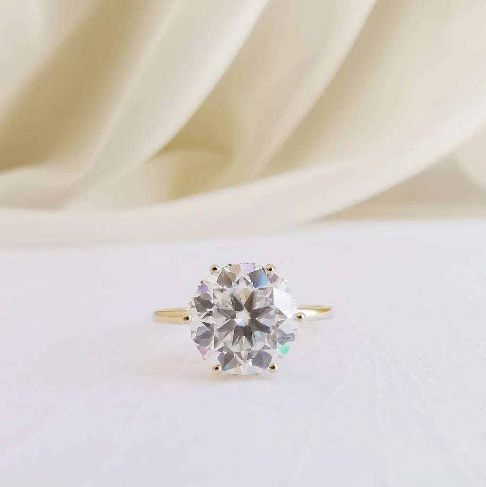 14K "The Diamond Wreath" Moissanite Ring