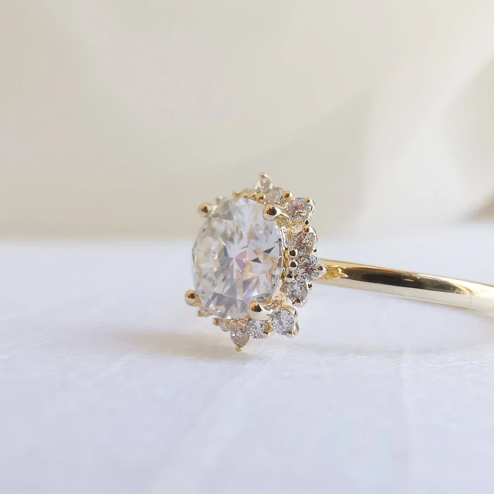 14K "The Dahlia" Moissanite Ring