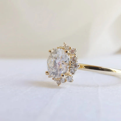 14K "The Dahlia" Moissanite Ring