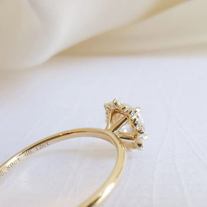 14K "The Dahlia" Moissanite Ring