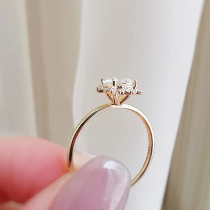 14K "The Dahlia" Moissanite Ring