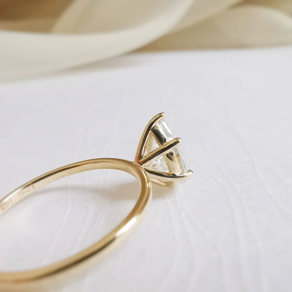 14K "The Raindrop" Moissanite Ring