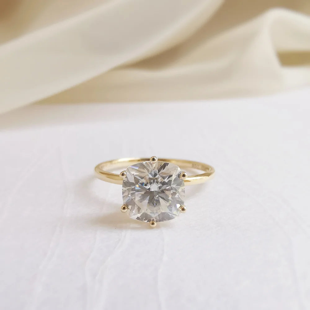 14K "The Hexie" Moissanite Ring