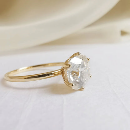 14K "The Hexie" Moissanite Ring