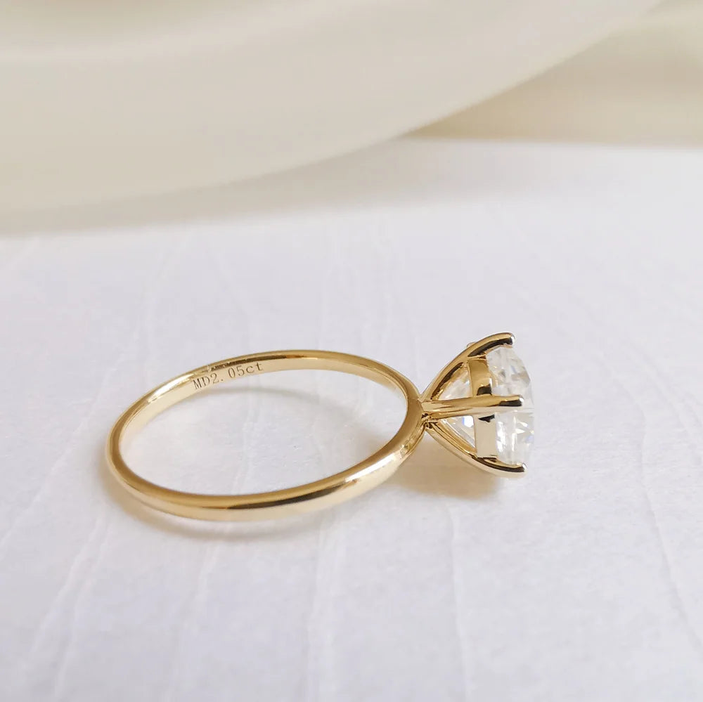 14K "The Hexie" Moissanite Ring