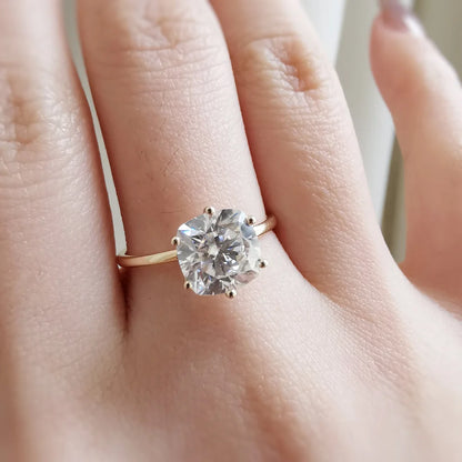 14K "The Hexie" Moissanite Ring
