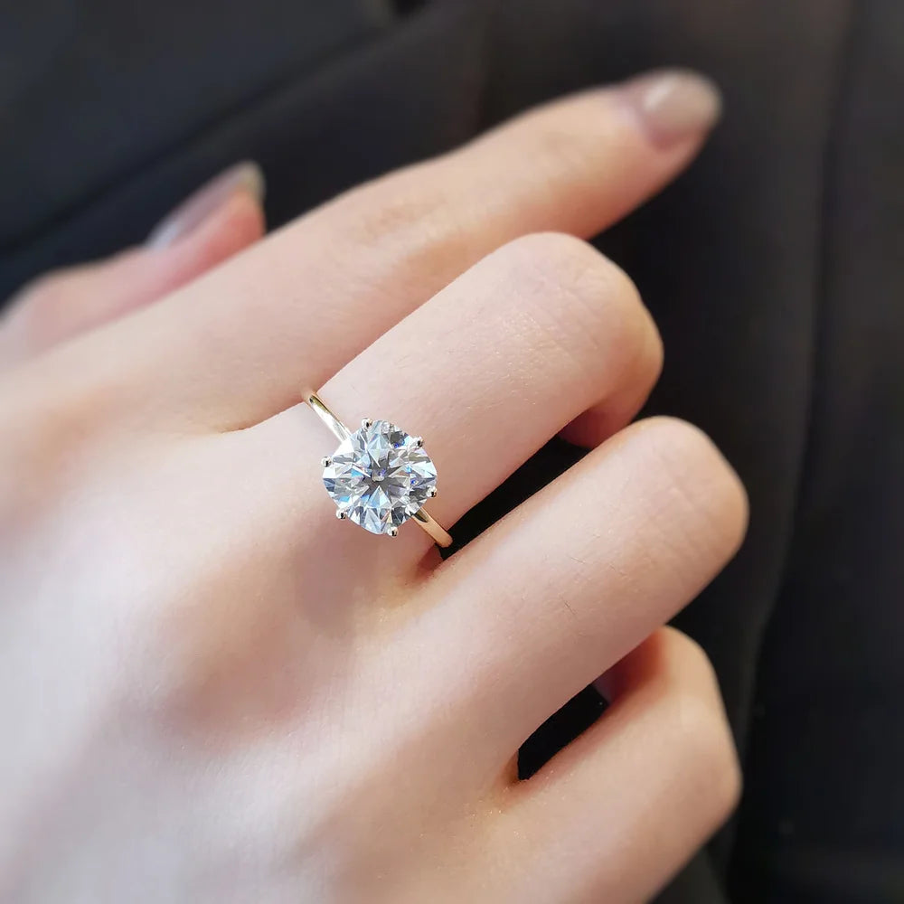 14K "The Hexie" Moissanite Ring