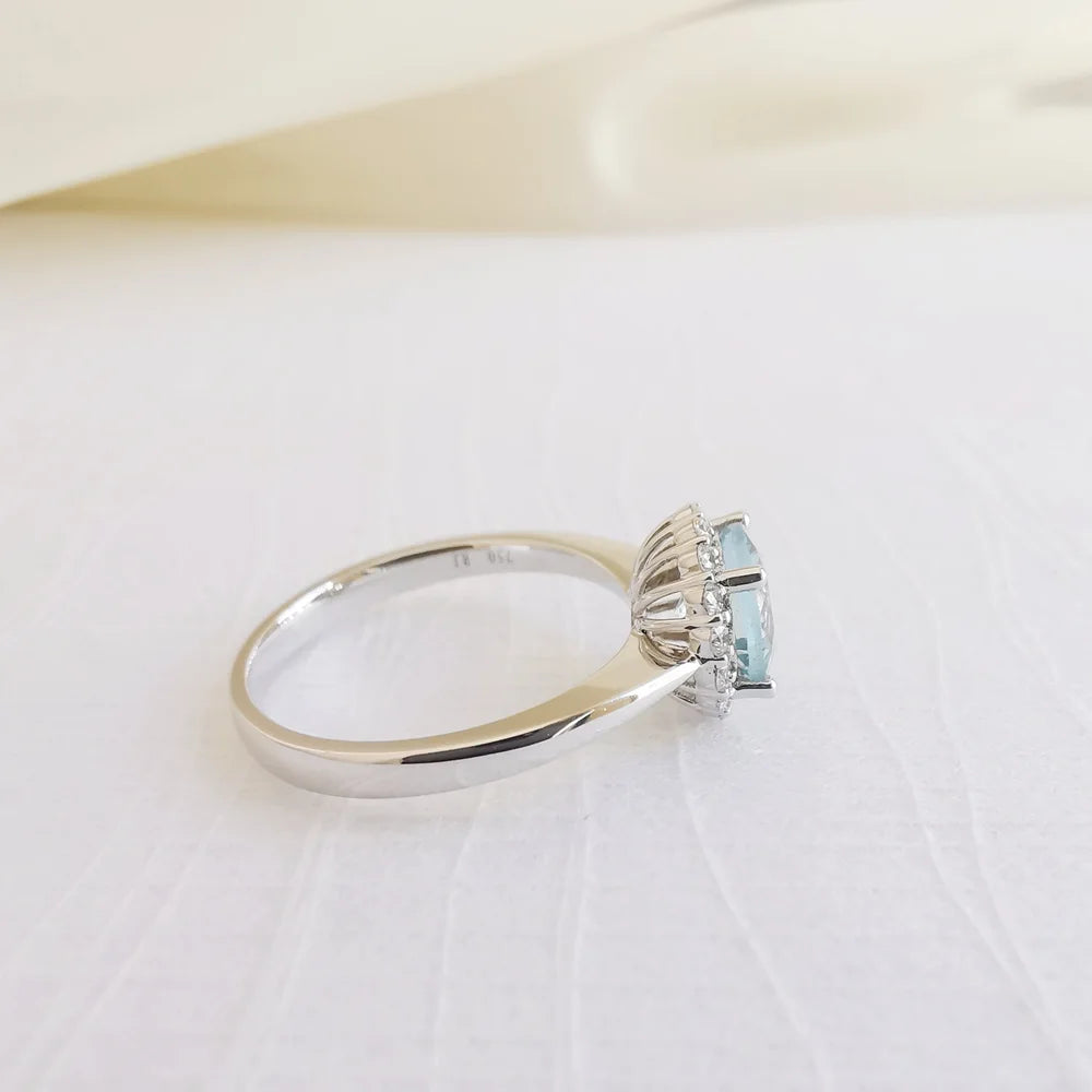 Aquamarine Orb Ring