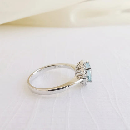Aquamarine Orb Ring