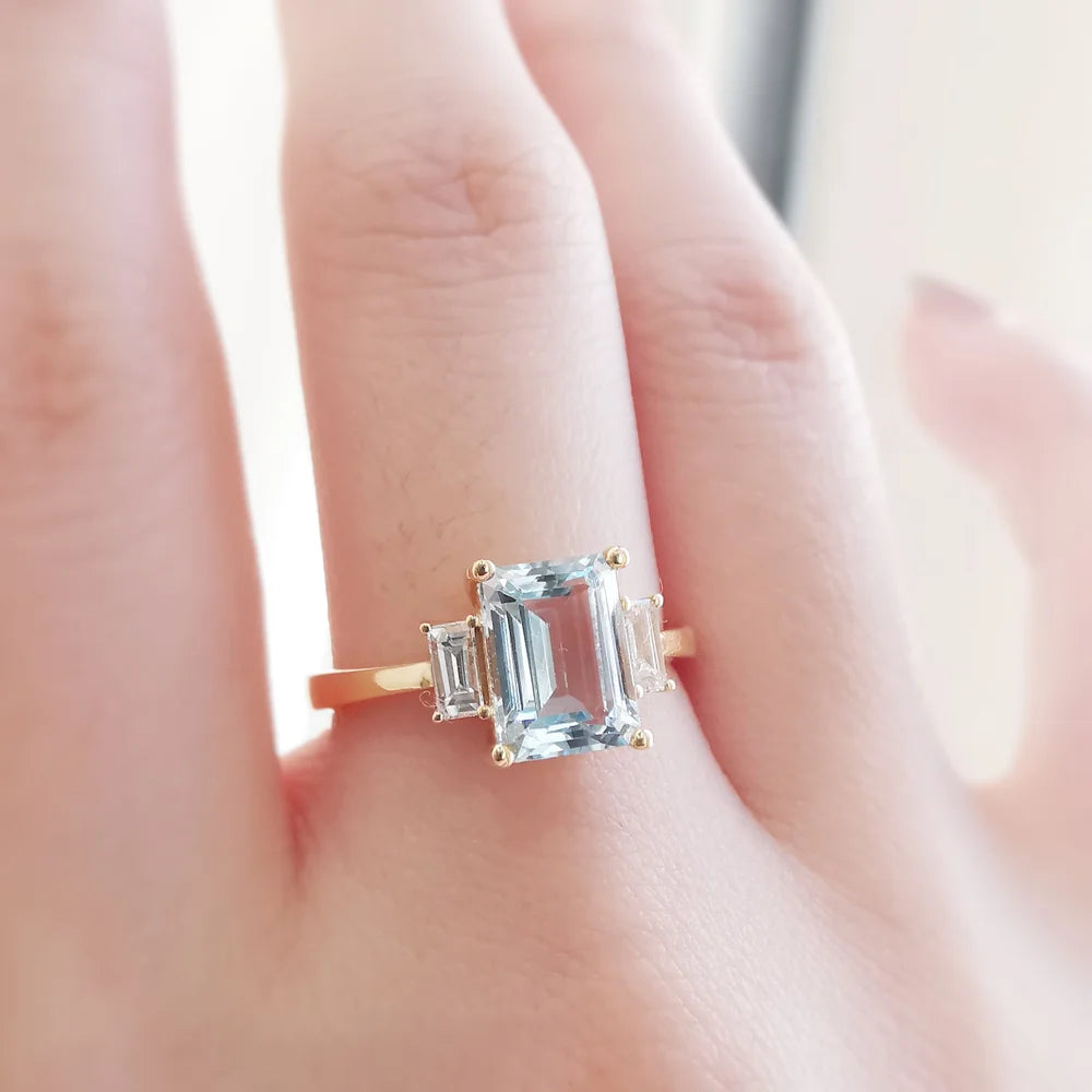Through-the-Looking-Glass Aquamarine Ring