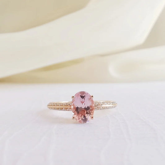 On-Point Knife-Edged Morganite Ring