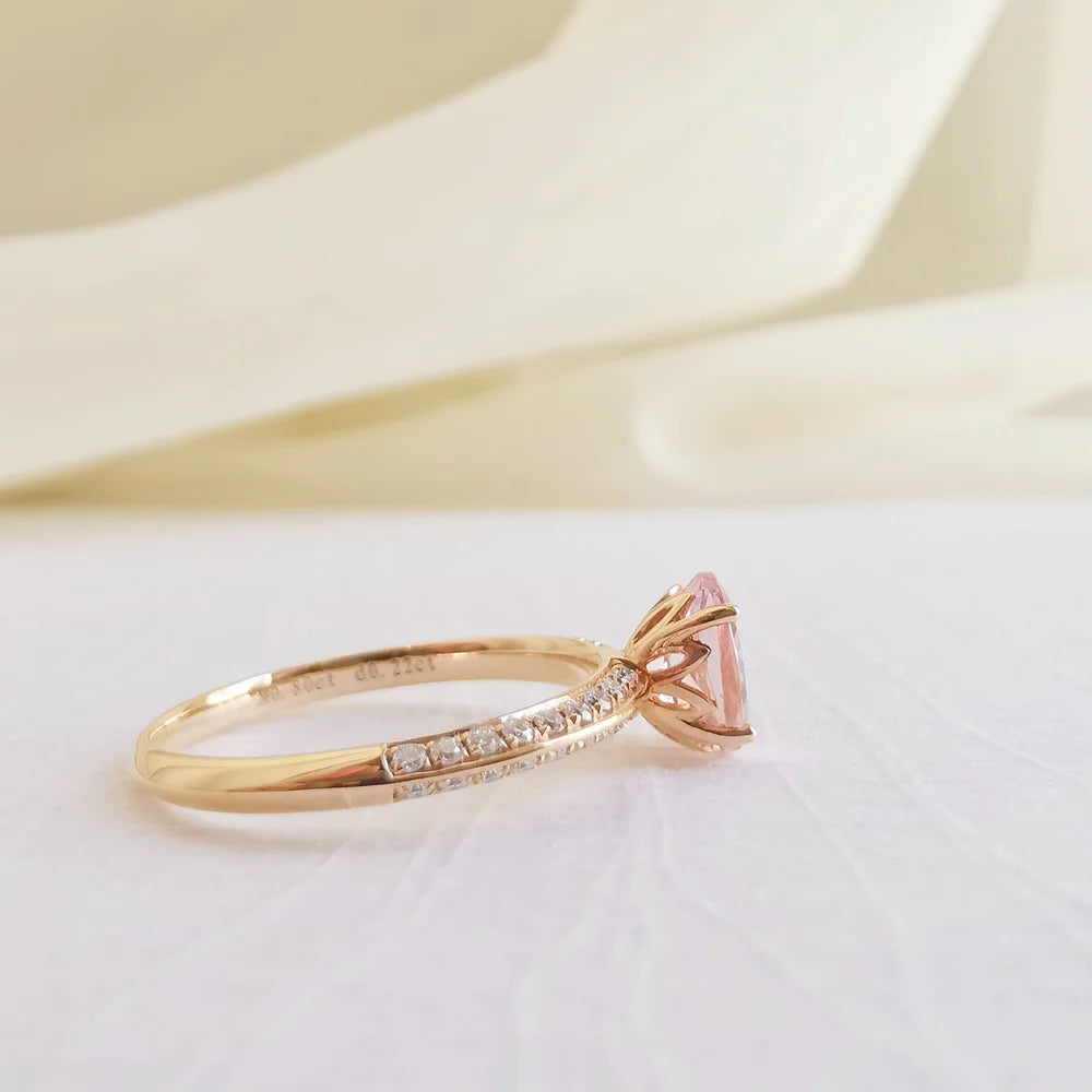 On-Point Knife-Edged Morganite Ring