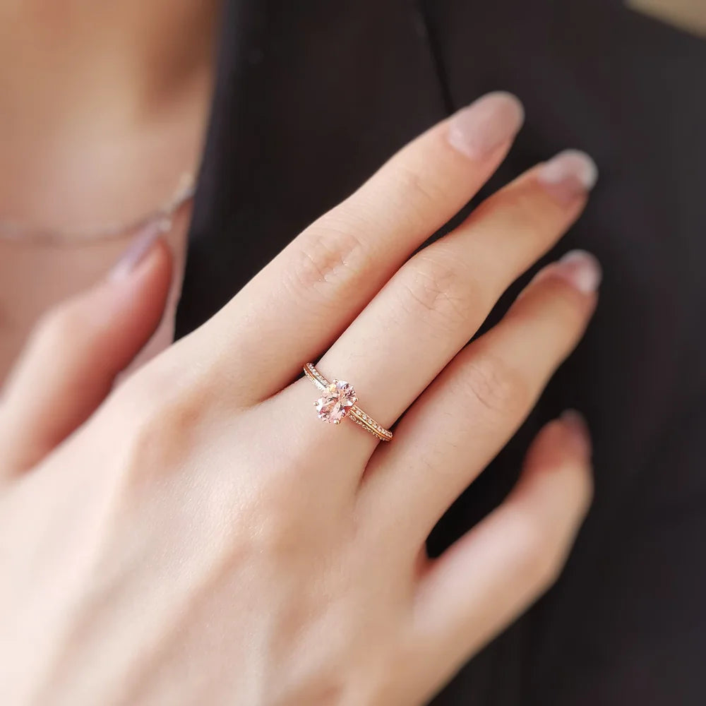 On-Point Knife-Edged Morganite Ring
