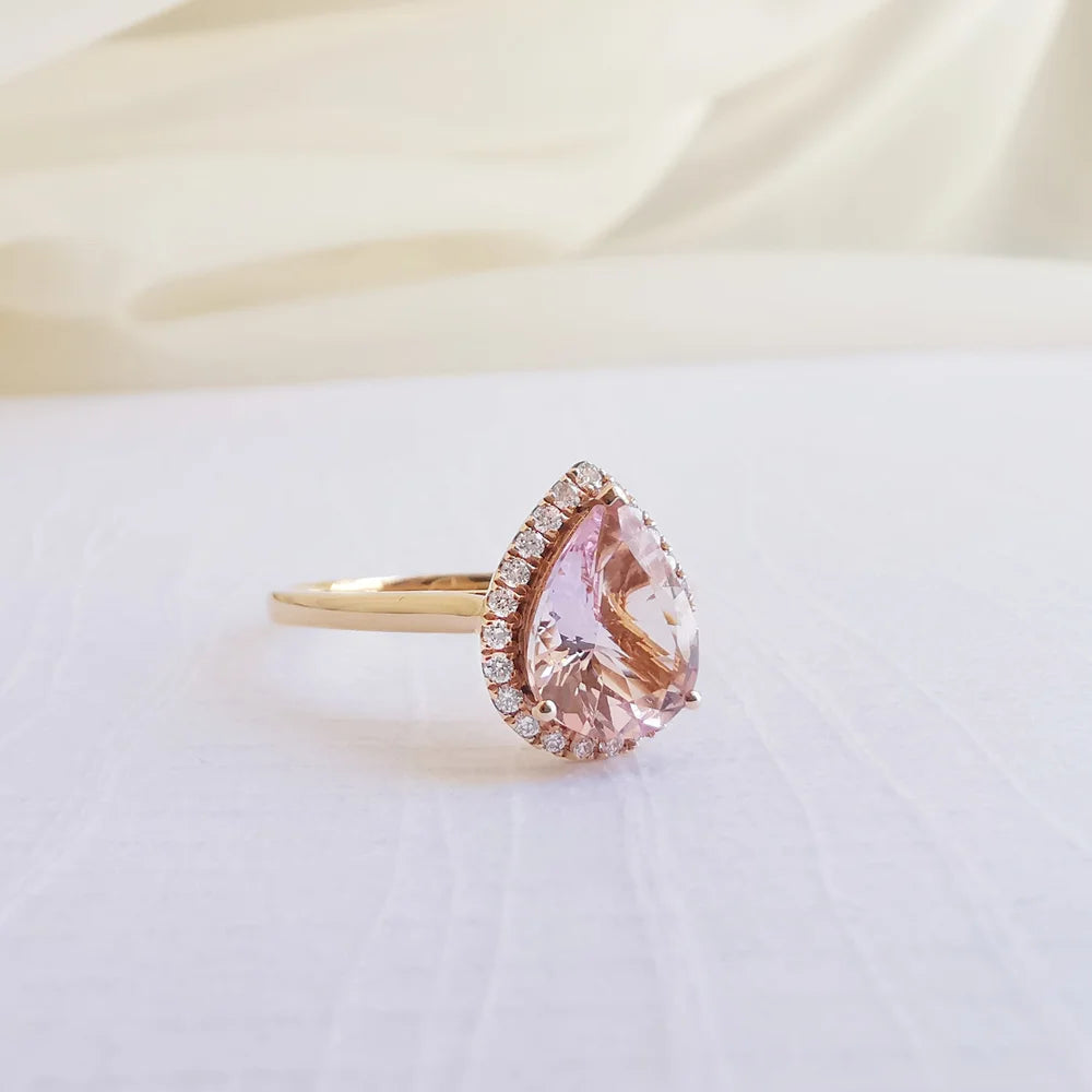 Morganite Morning Dew Ring