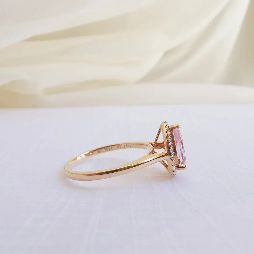 Morganite Morning Dew Ring