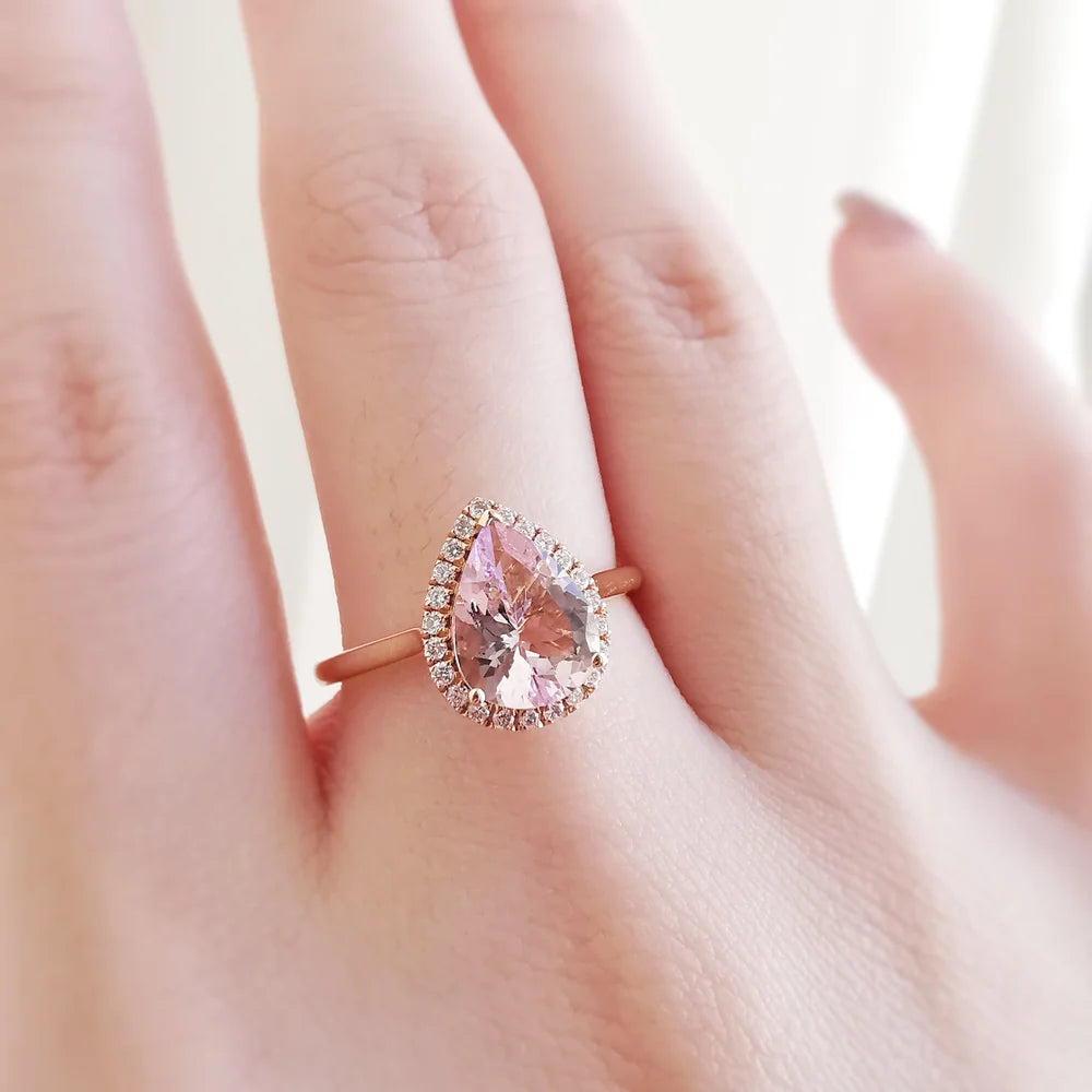 Morganite Morning Dew Ring