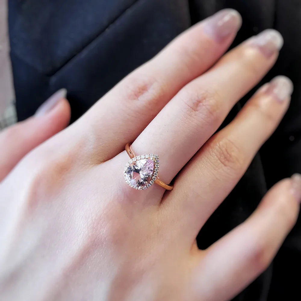 Morganite Morning Dew Ring