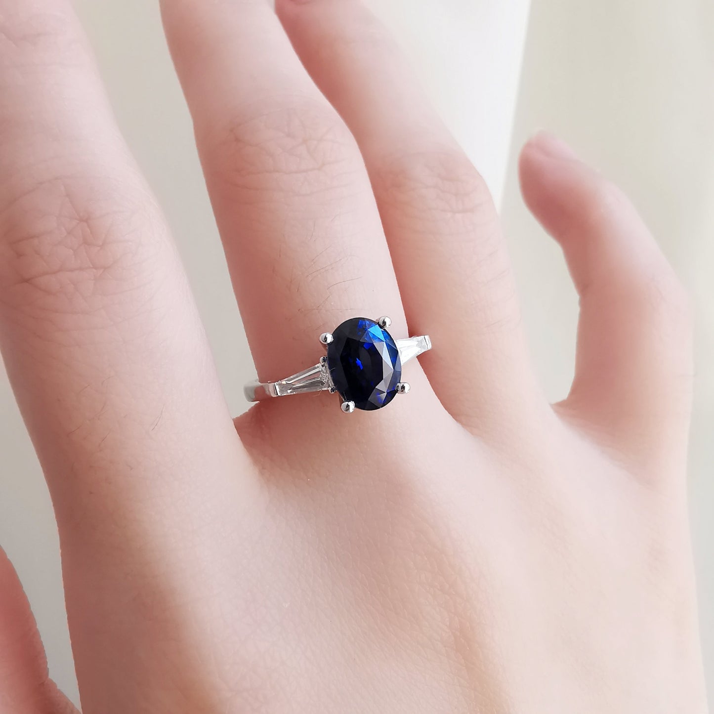 18K Margaret Royal Blue Sapphire Ring - CUSTOM MADE ONLY