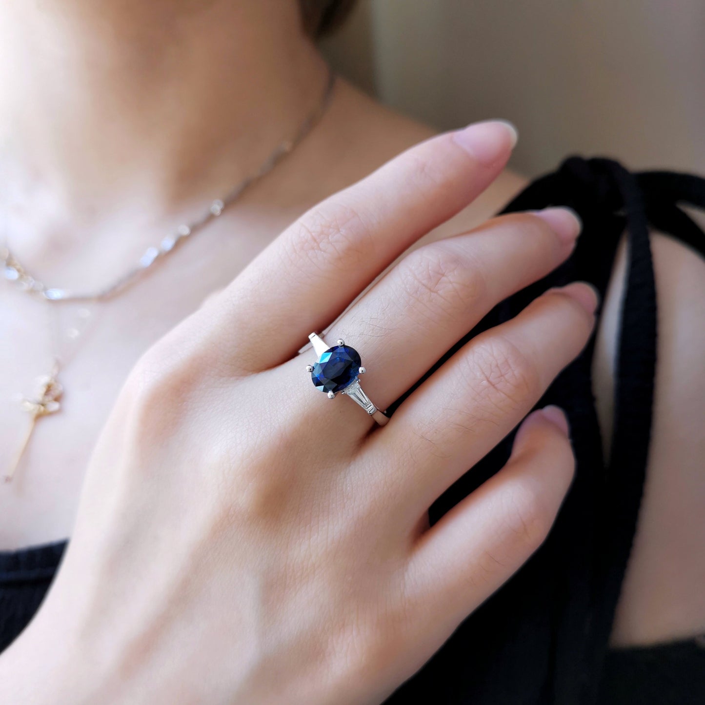 18K Margaret Royal Blue Sapphire Ring - CUSTOM MADE ONLY