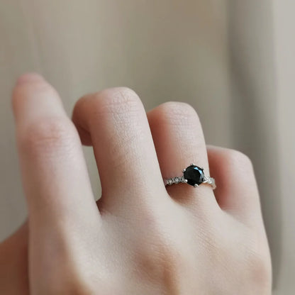 18K White Gold Spinel Honeycomb Ring