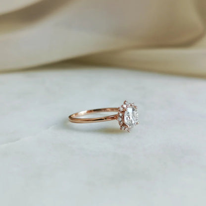 14K "The Dahlia" Moissanite Ring