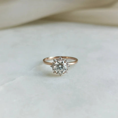 14K "The Dahlia" Moissanite Ring
