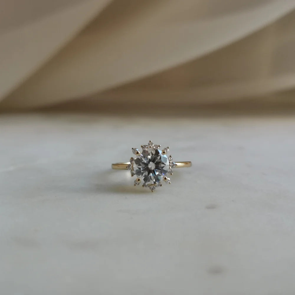 14K "The Dahlia" Moissanite Ring