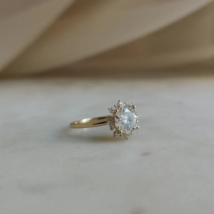 14K "The Dahlia" Moissanite Ring