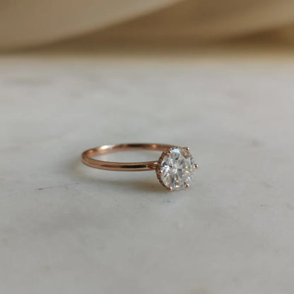 14K "The Diamond Wreath" Moissanite Ring