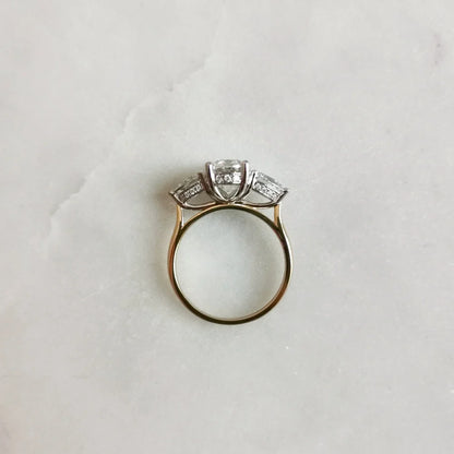 The Audrey Moissanite Ring with 3 Stones