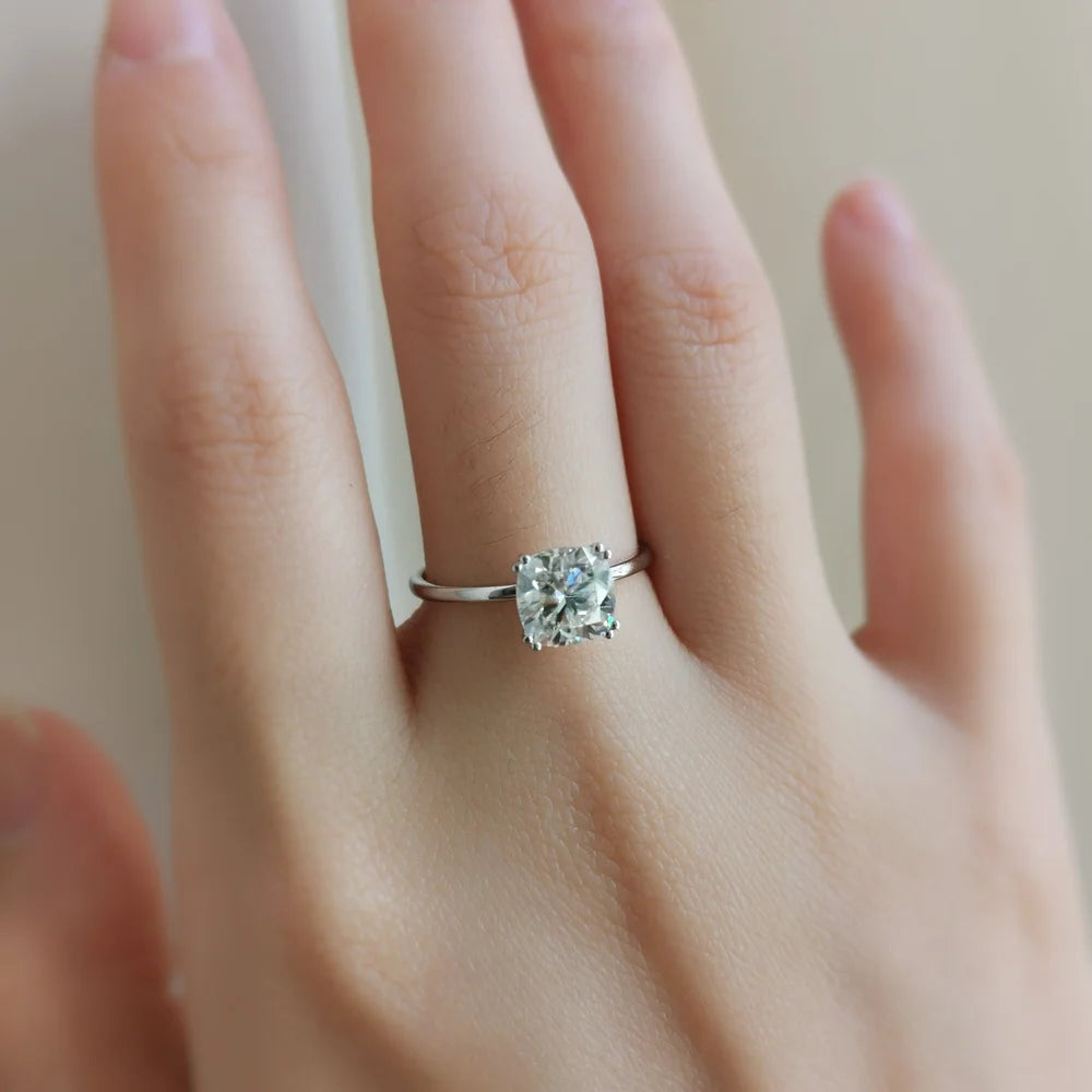 14K "The Pyramid" Moissanite Ring