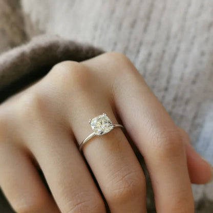 14K "The Pyramid" Moissanite Ring
