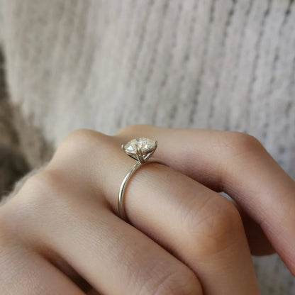 14K "The Pyramid" Moissanite Ring
