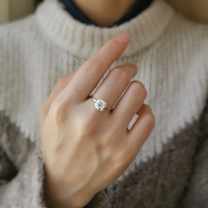 14K "The Pyramid" Moissanite Ring