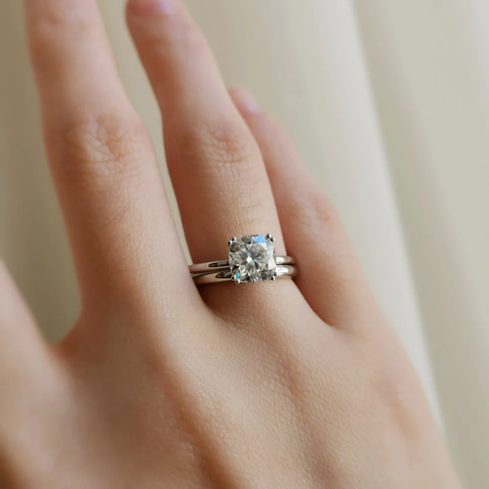 14K "The Pyramid" Moissanite Ring