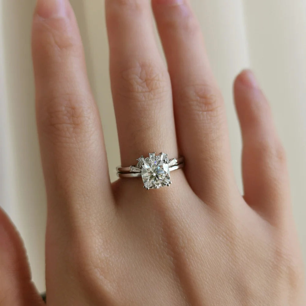14K "The Pyramid" Moissanite Ring