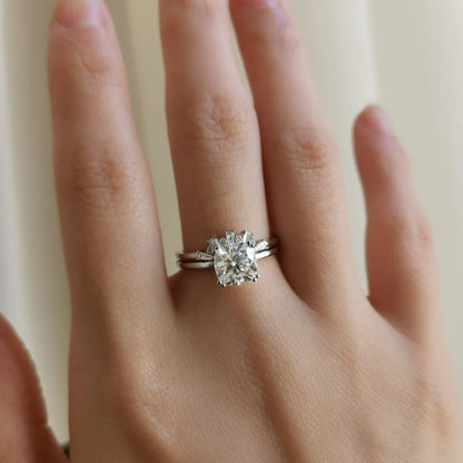 14K "The Pyramid" Moissanite Ring