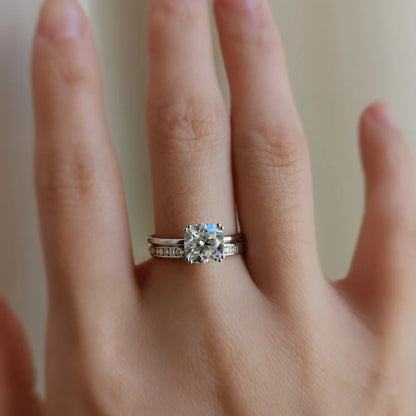 14K "The Pyramid" Moissanite Ring