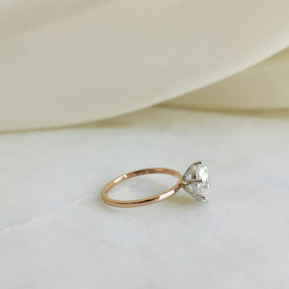 Classic Six Claw Oval Moissanite Ring