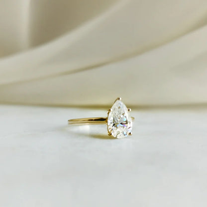 14K "The Raindrop" Moissanite Ring