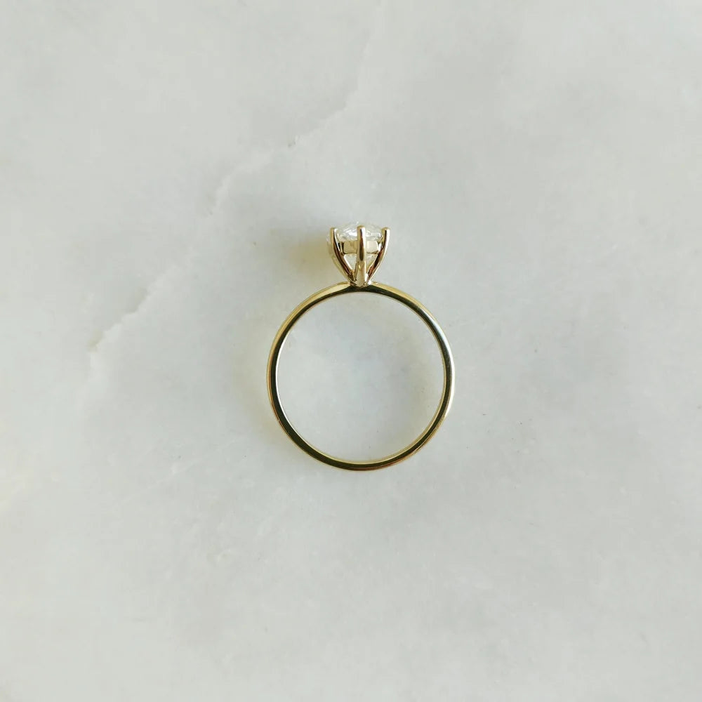 14K "The Raindrop" Moissanite Ring