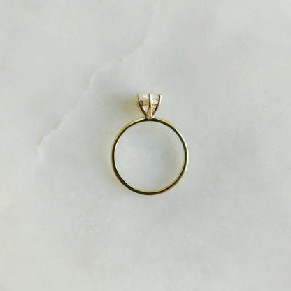14K "The Raindrop" Moissanite Ring