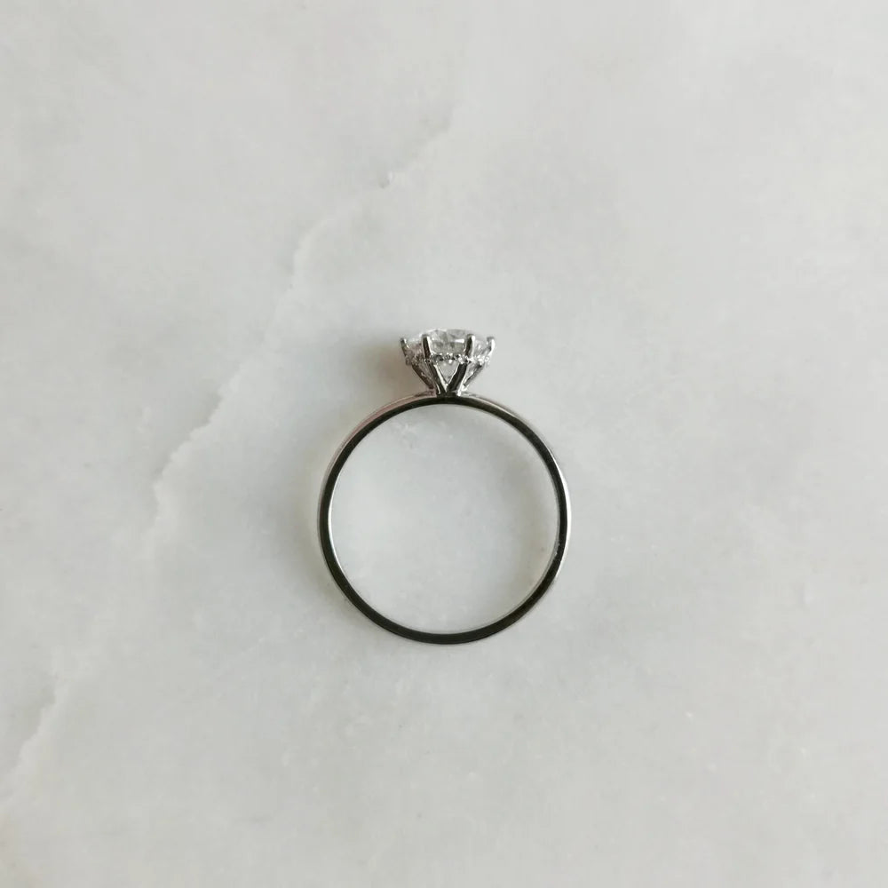 18K "The Diamond Wreath" Moissanite Ring