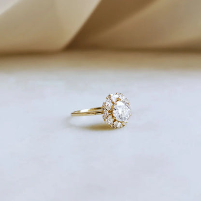 14K Tournesol Solitaire Moissanite Ring