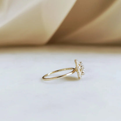 14K Tournesol Solitaire Moissanite Ring